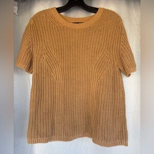 Banana Republic short-sleeve knit sweater in camel